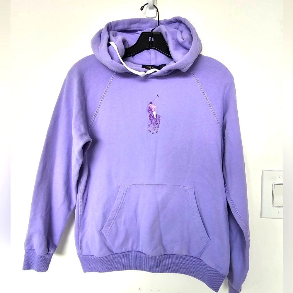Ralph Lauren 100% Cotton Hoodie Lavender Size S